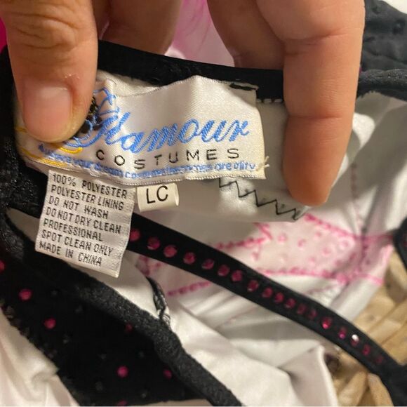 Glamour solo sassy dance costume purple pink embellished rhinestone fringe LC - Picture 6 of 9